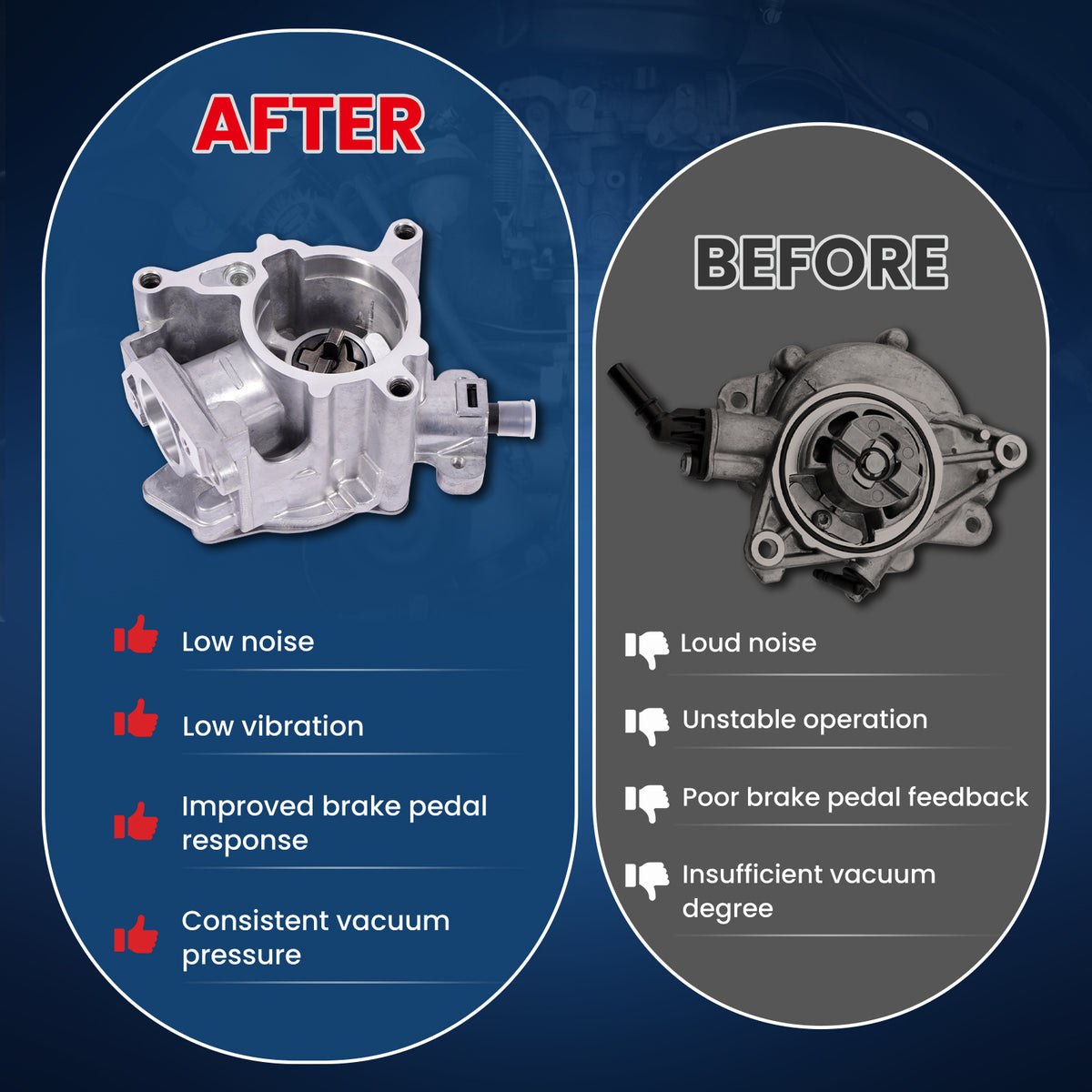 Bomba de vacío MOCA VCP152 compatible con Audi Q3 Q3 Quattro 2.0L 2015-2018 y Volkswagen CC 2.0L 2012-2017 y Volkswagen Tiguan 2.0L 2015-2017