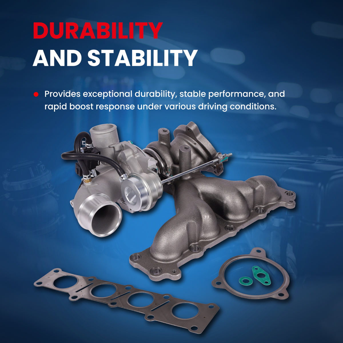 MOCA K03 Turbo Turbocharger Fit for 2017-2018 Jaguar XE 2.0L & 2013-2015 Jaguar XF 2.0L & 2013-2015 Land Rover LR2 2.0L GAS ONLY