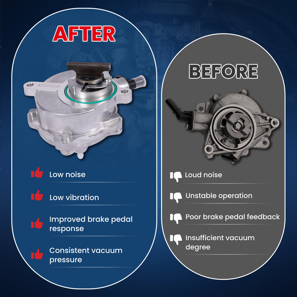 Bomba de vacío de freno MOCA VCP159 compatible con BMW 650i 4.4L (2006-2013) y BMW X5 4.4L 4.8L (2004-2010) y BMW 550i 4.8L (2006-2010)