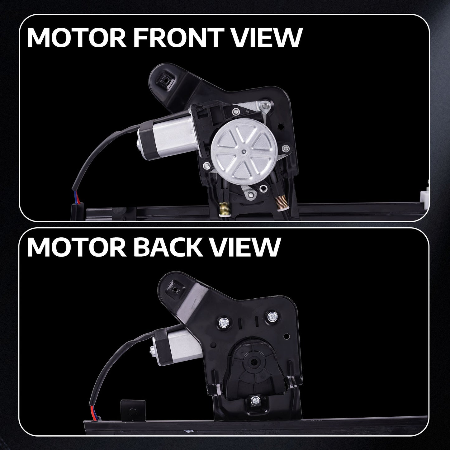 Regulador de ventana eléctrica trasera derecha MOCA con motor compatible con Cadillac Escalade ESV 2003-2006 y Chevrolet Avalanche 1500 2500 2002-2006 y GMC Yukon XL 1500 2500 2000-2006