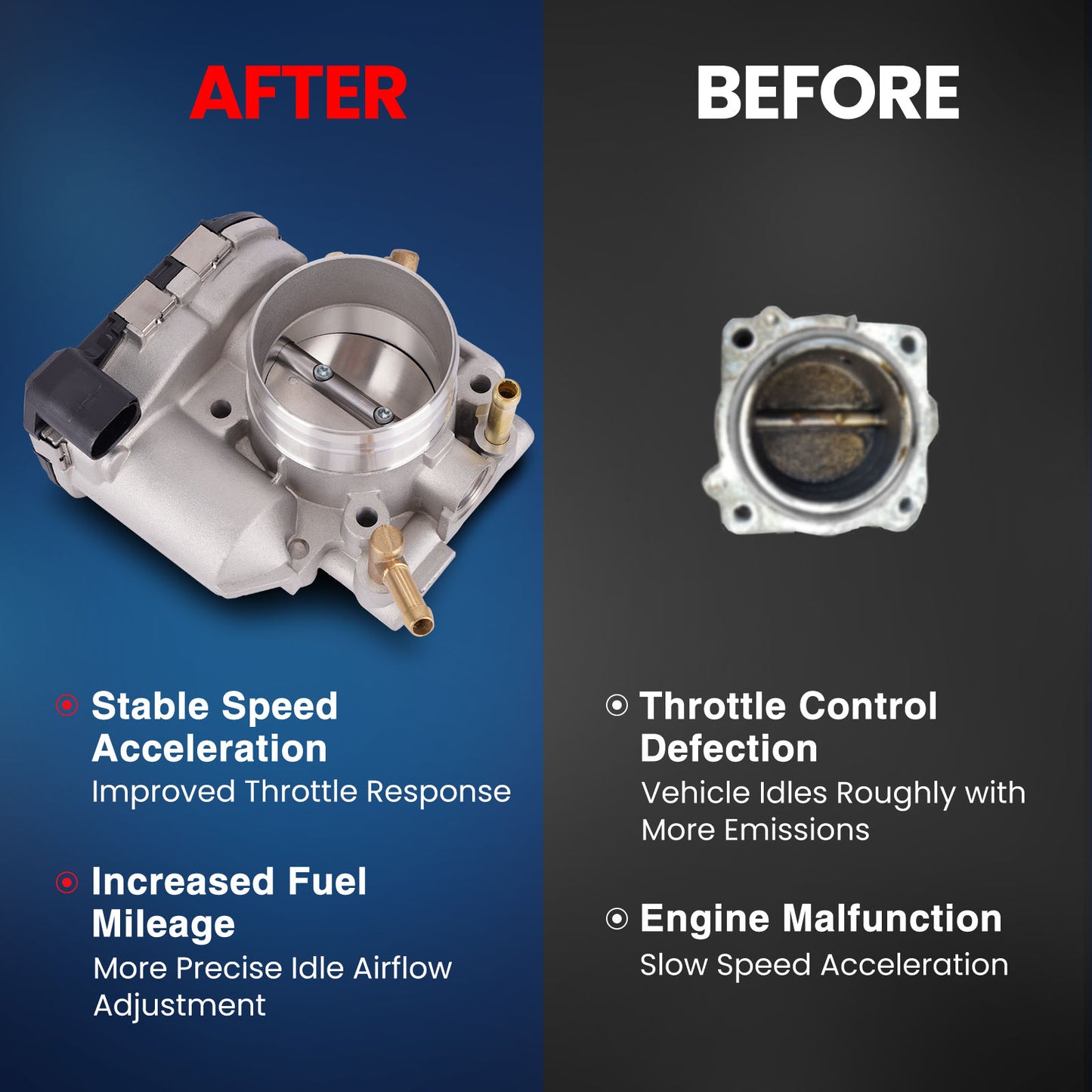 MOCA Throttle Body Fit for 2001-2005 Volkswagen Jetta L4 2.0L & 2001-2003 Volkswagen Beetle Golf L4 2.0L