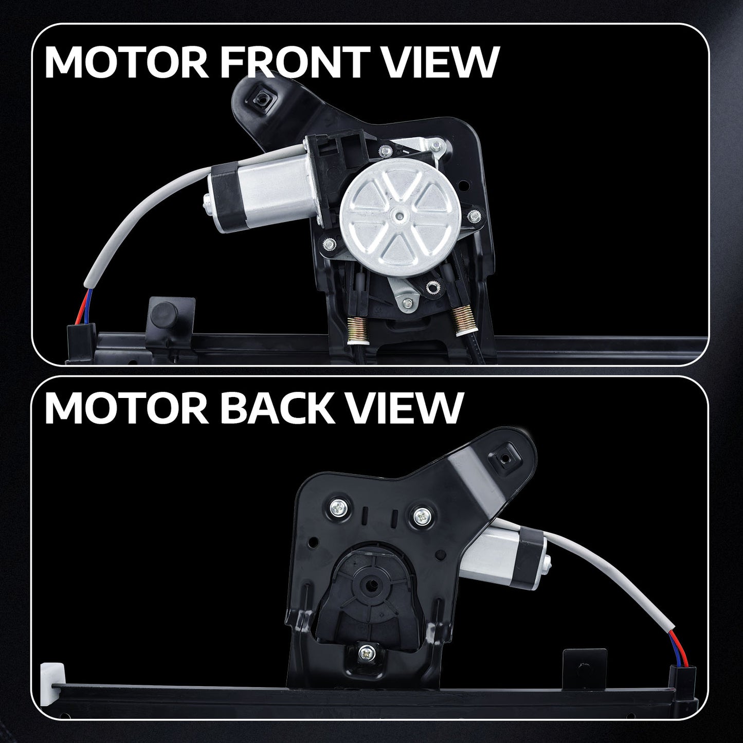 MOCA Rear Left Power Window Regulator w/ Motor Fit for 2003-2006 Cadillac Escalade ESV & 2002-2006 Chevrolet Avalanche 1500 2500 & 2000-2006 GMC Yukon XL 1500 2500