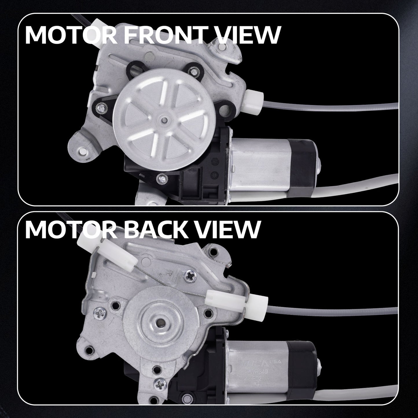 Elevalunas eléctrico delantero derecho MOCA con motor compatible con Nissan Frontier 2005-2021, Nissan Xterra 2005-2015 y Nissan Pathfinder 2005-2006