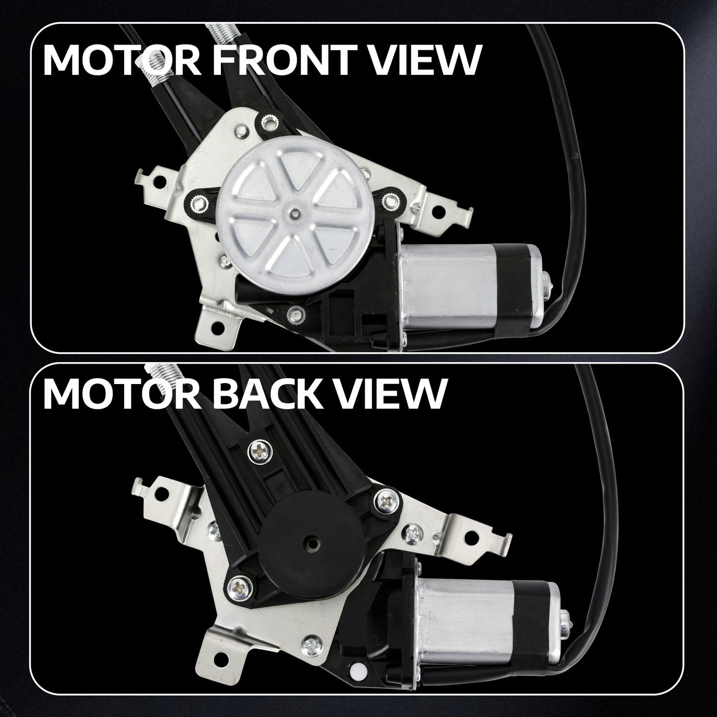 MOCA Front Left Power Window Regulator w/ Motor Fit for 2003-2014 Ford E-150 & 1999-2021 Ford E-350 Super Duty & 1999-2002 Ford Econoline Wagon
