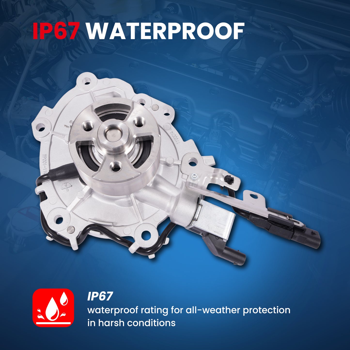 MOCA Electric Engine Water Pump Fit for 2018-2019 Land Rover Range Rover Velar 2.0L