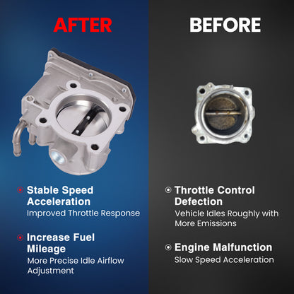 Cuerpo del acelerador MOCA compatible con Nissan Frontier 2.5L (2005-2019, 2022-2023) y Nissan Frontier 3.8L (2020, 2022)