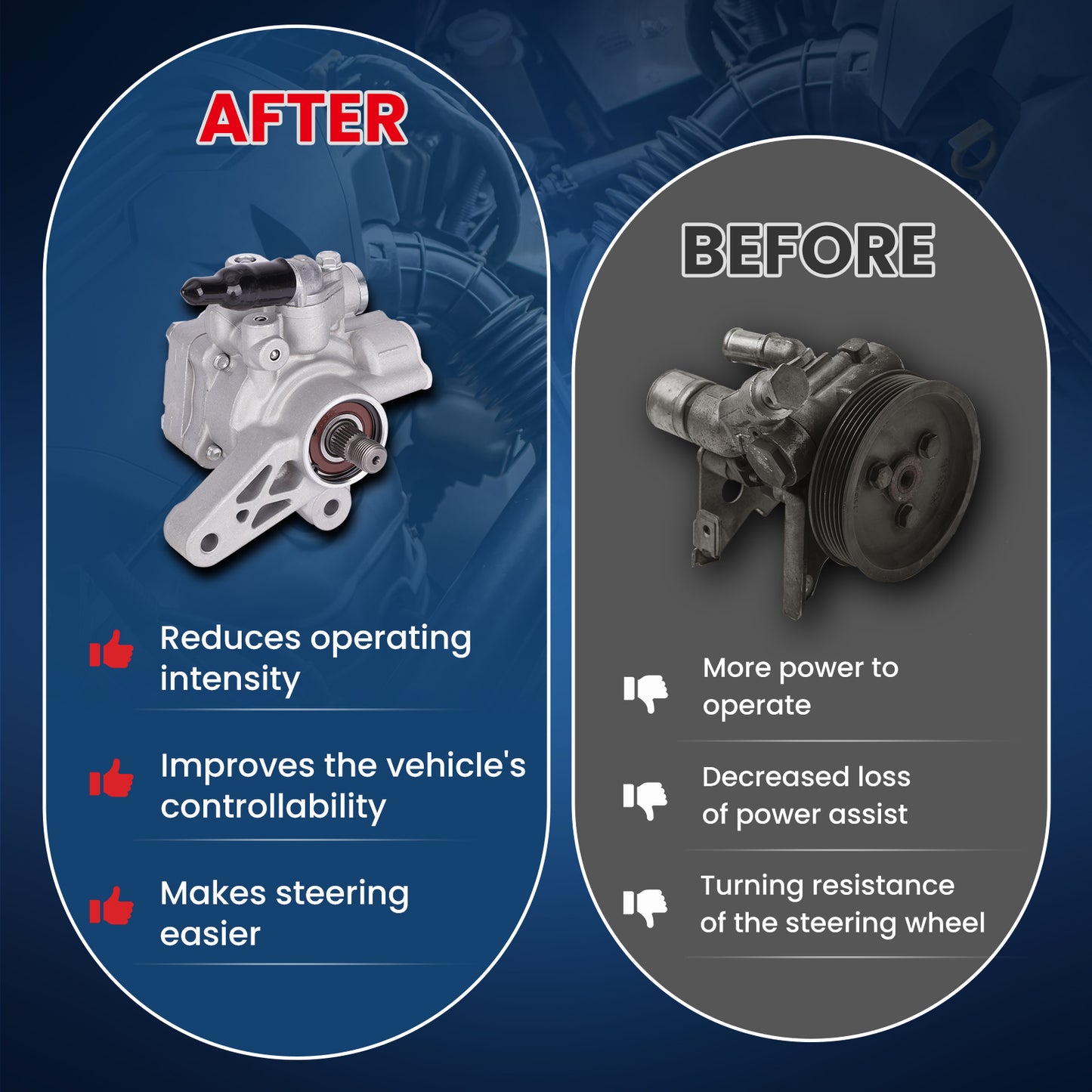 Bomba de dirección asistida MOCA compatible con Acura EL 1.7L 2001-2005 y Honda Civic 1.7L 2001-2005