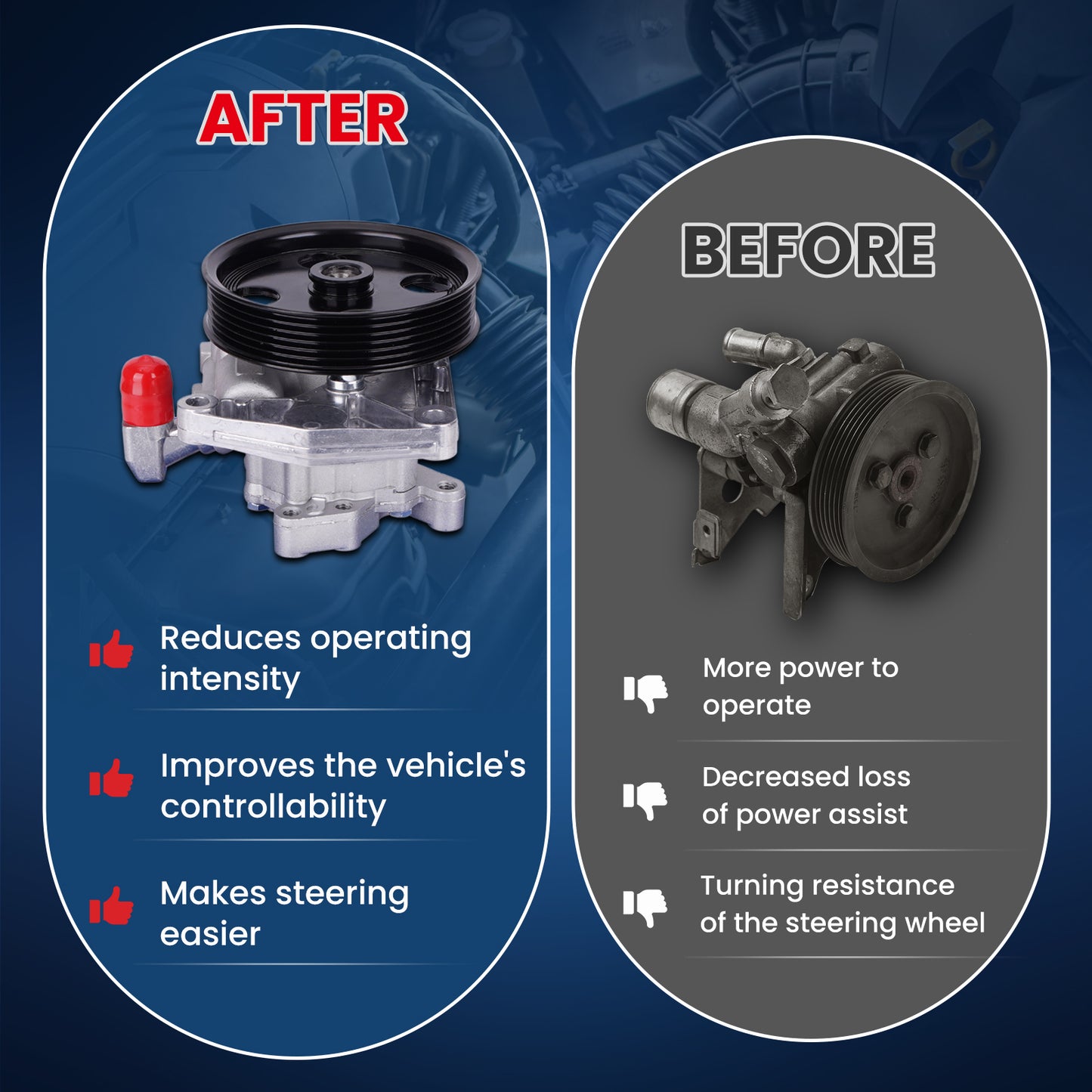 Bomba de dirección asistida MOCA compatible con Mercedes-Benz GL450 4.7L (2009-2012) y Mercedes-Benz ML550 5.5L (2009-2011)