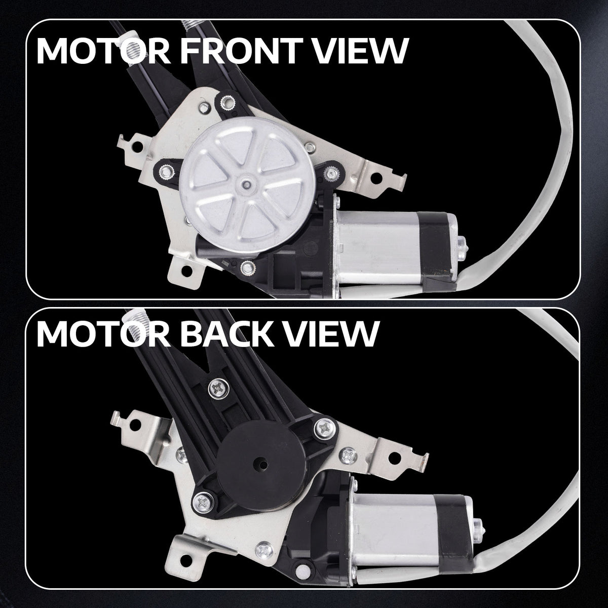 Elevalunas eléctrico delantero derecho MOCA con motor compatible con Ford E-150 (2003-2014), Ford E-350 Super Duty (1999-2021) y Ford Econoline Wagon (1999-2002)