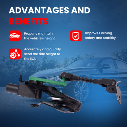 MOCA V10-72-0059 Rear Right Ride Leveling Height Sensor Fit for 2015-2024 Porsche Macan & 2011-2018 Audi A8 Quattro & 2012-2018 Audi A6 A6 Quattro