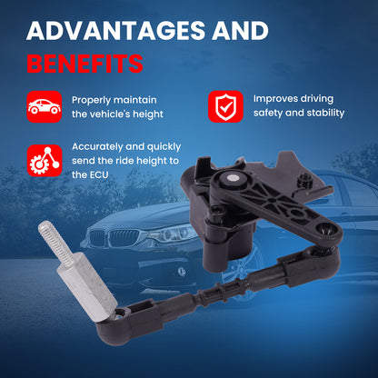 MOCA V10-72-0154 Front Left Ride Height Level Sensor Fit for 2012-2018 Audi A6 2.0L & 2012-2018 Audi A6 A7 Quattro 3.0L