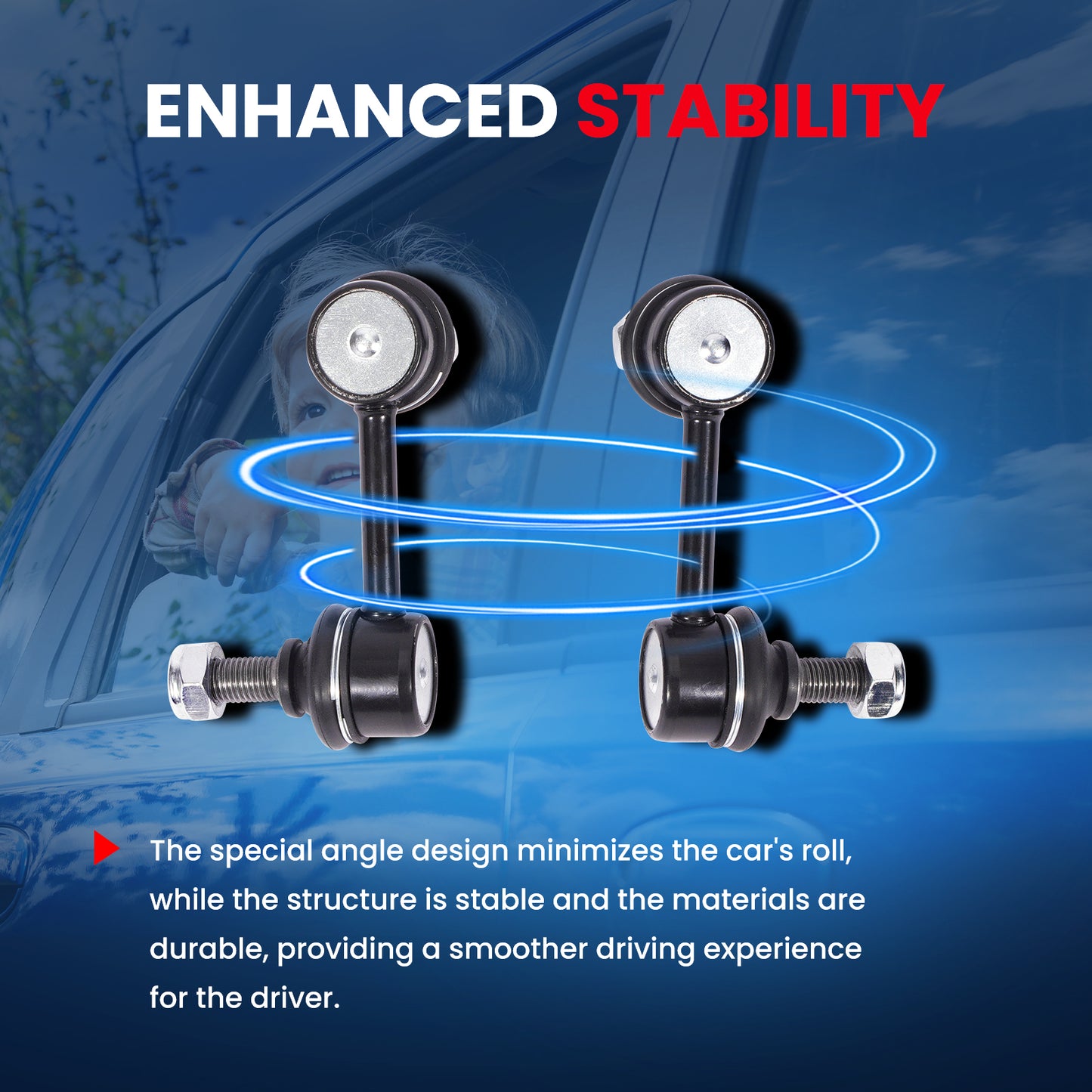 MOCA 2x Front Sway Bar End Links Fit for 2006-2011 Honda Civic & Acura CSX