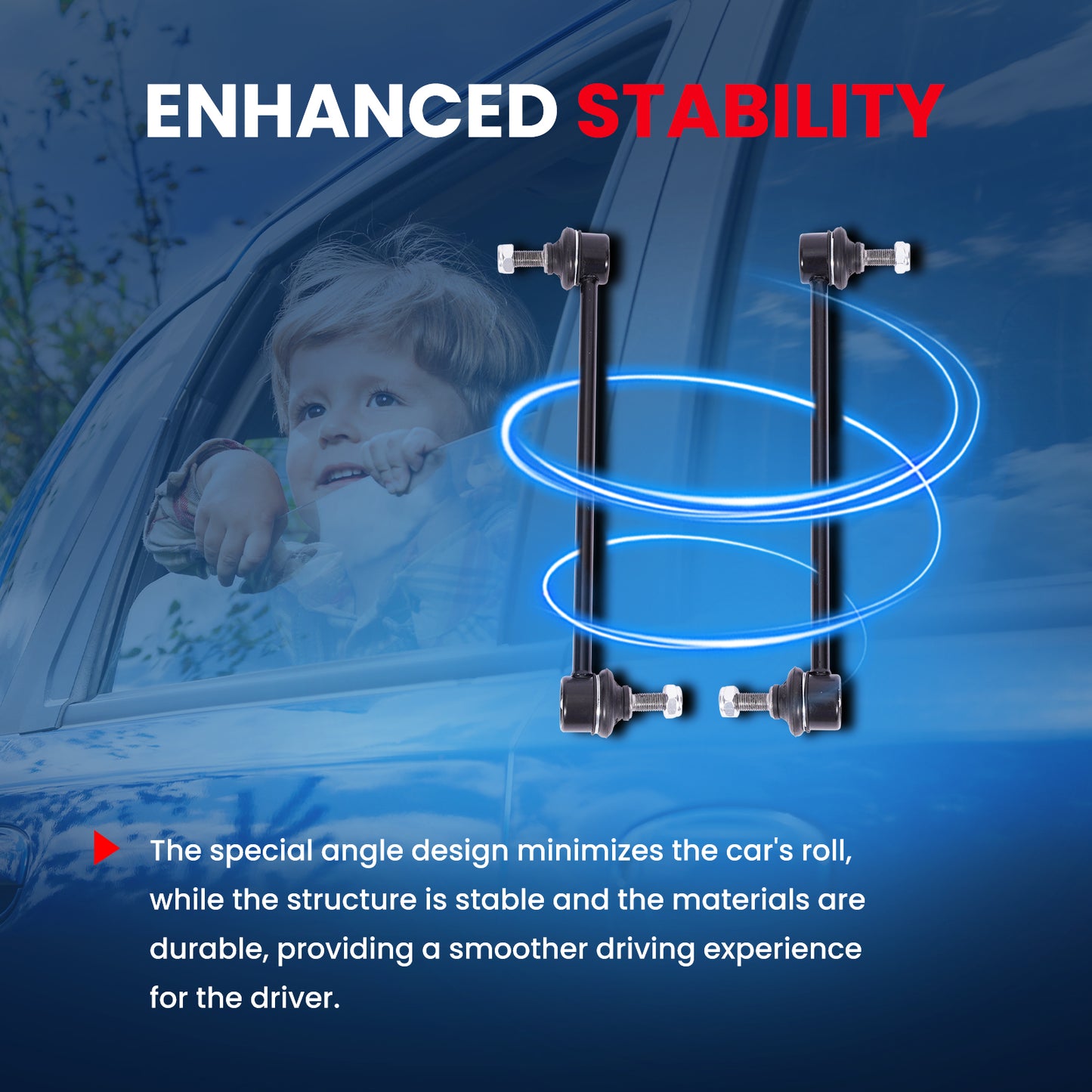 MOCA 2Pcs Front Sway Bar Link Kit Fit for 2011-2014 Chrysler 200 V6 3.6L & 2009-2014 Dodge Avenger L4 2.4L