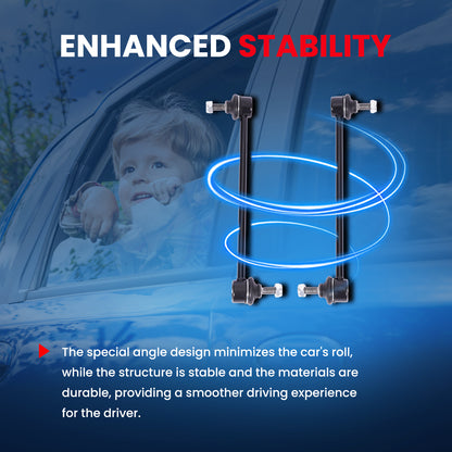 MOCA 2Pcs Front Sway Bar Link Kit Fit for 2011-2014 Chrysler 200 V6 3.6L & 2009-2014 Dodge Avenger L4 2.4L