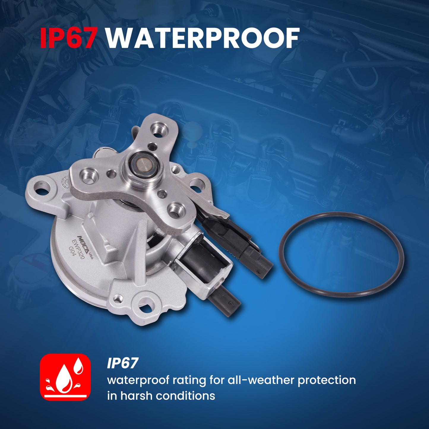 MOCA Electric Engine Water Pump Fit for 2020-2025 Land Rover Range Rover 3.0L & 2021-2024 Land Rover Discovery 3.0L & 2020-2023 Land Rover Defender 110 3.0L