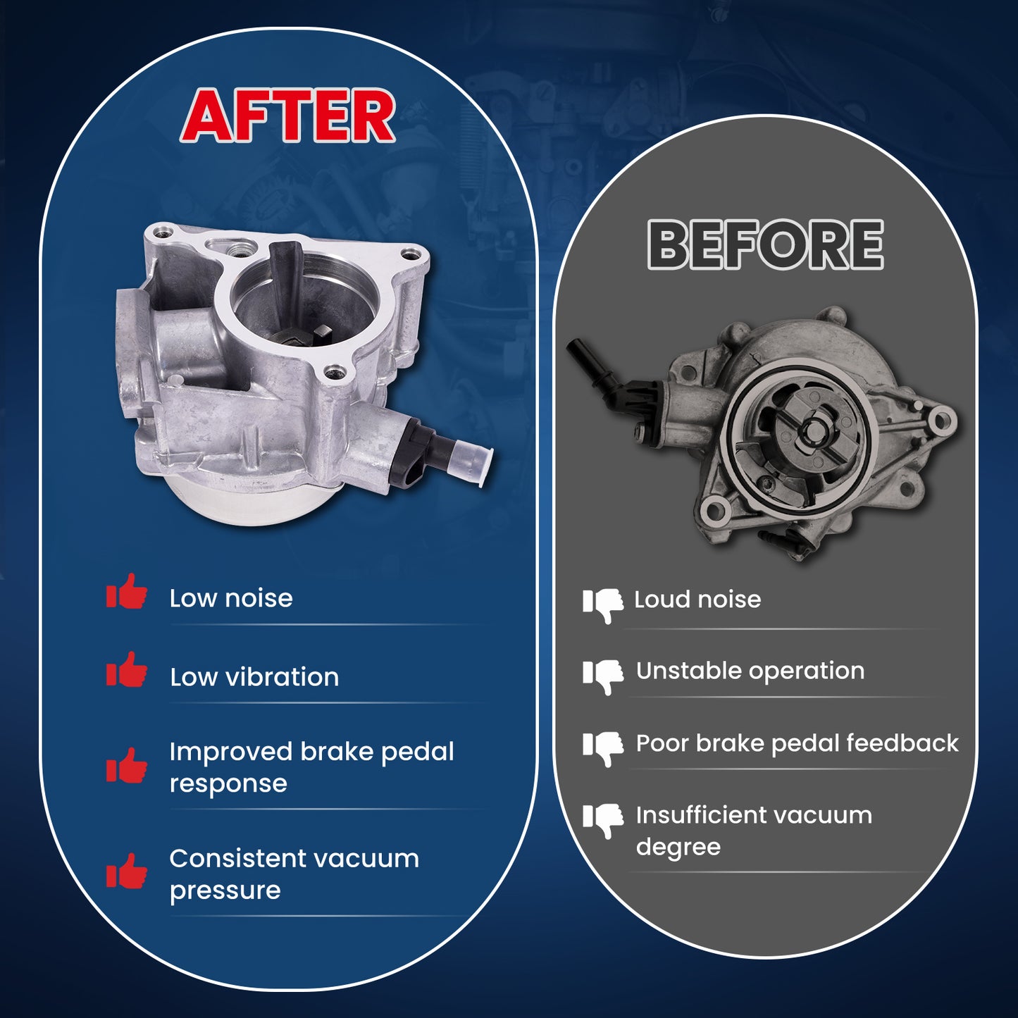 Bomba de vacío MOCA VCP157 compatible con Volkswagen CC 2.0L (2009-2017), Volkswagen Eos 2.0L (2009-2016) y Audi A3 A3 Quattro 2.0L (2009-2013)