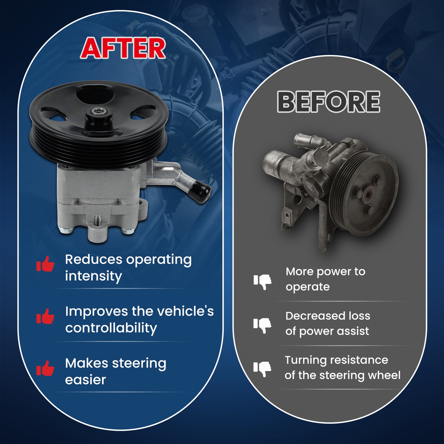 Bomba de dirección asistida MOCA compatible con Nissan X-Trail 2.5L 2002-2011 y Nissan Altima 2.5L 2007-2013