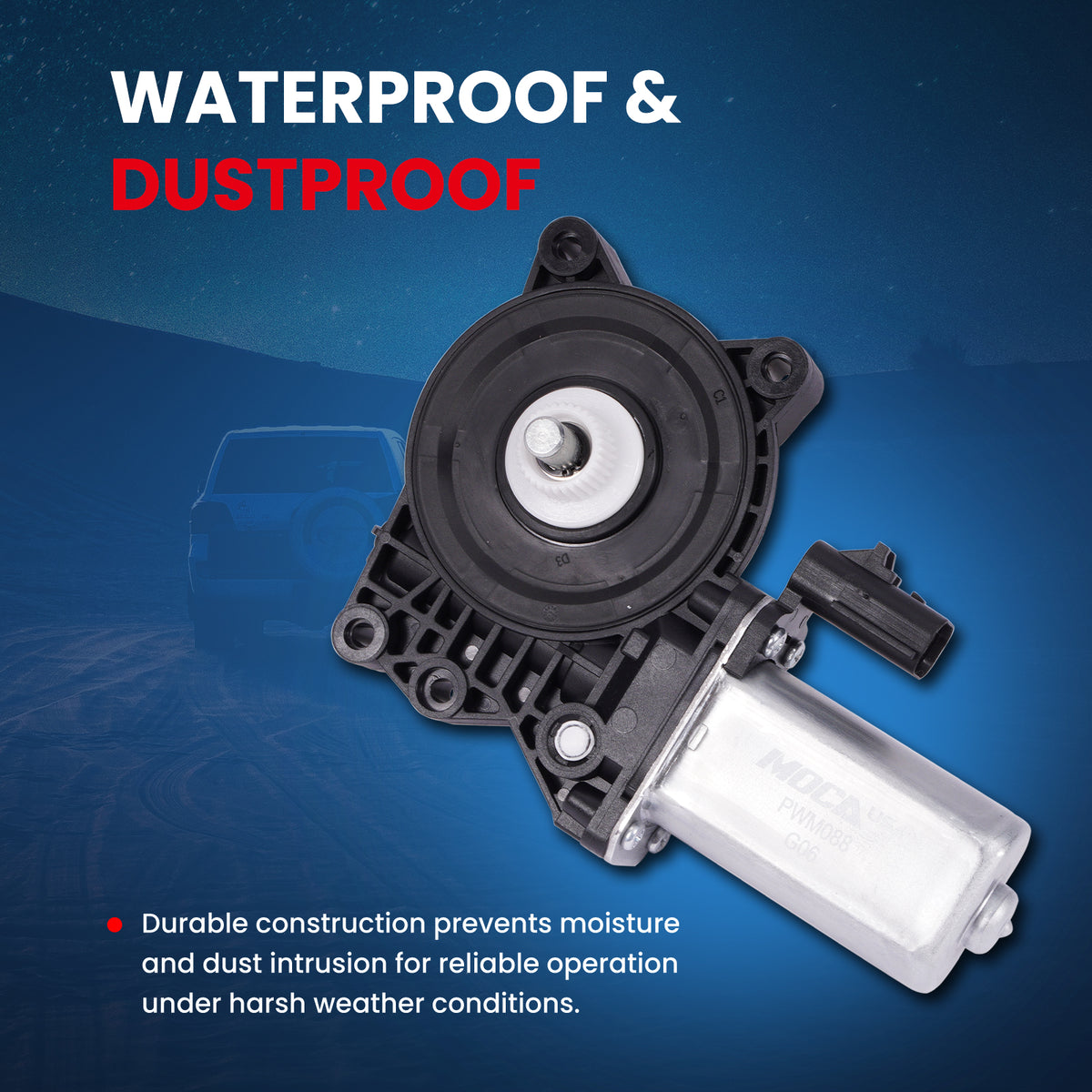 Motor de elevalunas eléctrico delantero trasero derecho MOCA compatible con Buick Encore 2013-2022, Chevrolet Trax 2013-2022 y Chevrolet Sonic 2013-2020