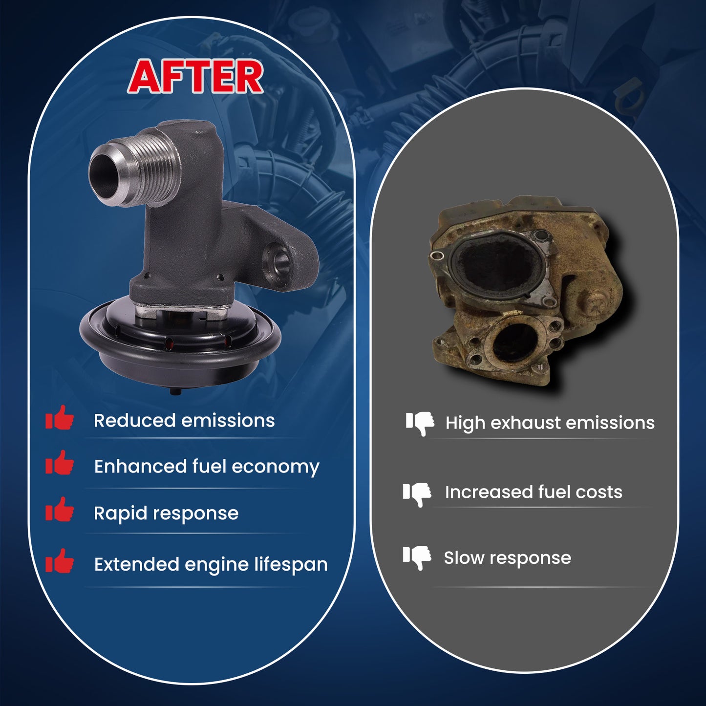 MOCA EGV537T EGR Valve Fit for 2002-2004 & 2006-2009 Ford E-150 5.4L & 2000-2005 Ford Excursion 5.4L 6.8L & 1998-2004 Lincoln Navigator 5.4L