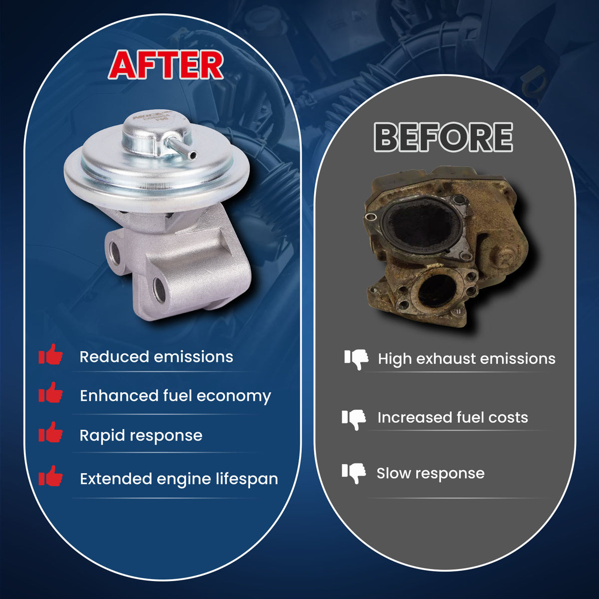 Válvula EGR MOCA EGV894 compatible con Chrysler Sebring 3.0L (2001-2005), Mitsubishi Diamante 3.5L (1997-2004) y Mitsubishi Montero Sport 3.0L (1997-2003)