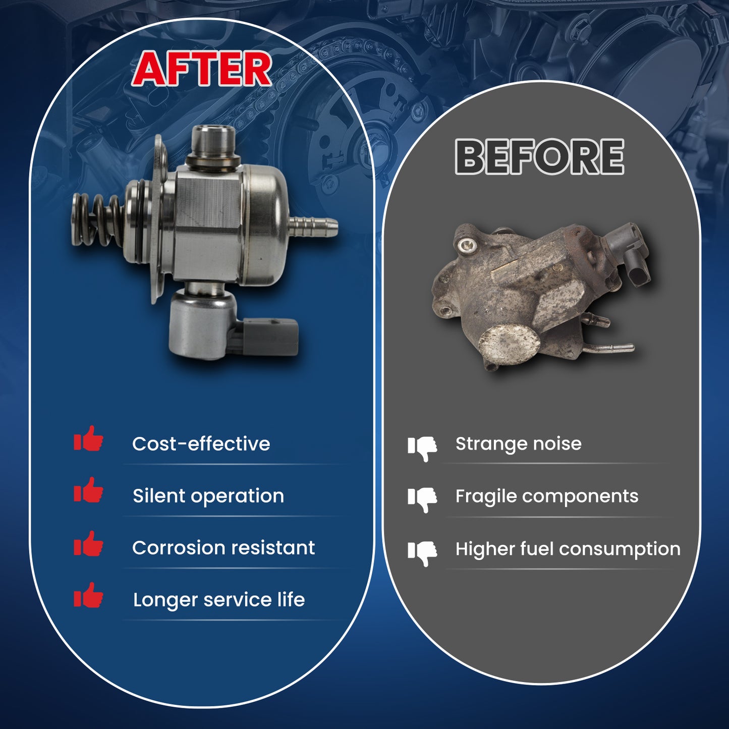 MOCA High Pressure Fuel Pump Fit for 2011-2013 Audi A3 2.0L & 2009-2013 Audi A3 Quattro 2.0L & 2008-2015 Volkswagen Jetta 2.0L & 2009-2018 Volkswagen Tiguan 2.0L