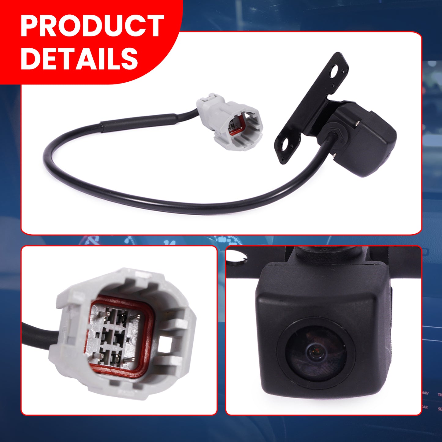 MOCA 590-477 Cámara de asistencia de estacionamiento trasero para Hyundai Santa Fe Sport 2013-2018 2.0L 2.4L y Hyundai Santa Fe 2013-2015 3.3L y 2012 Hyundai Santa Fe 2.4L 3.5L