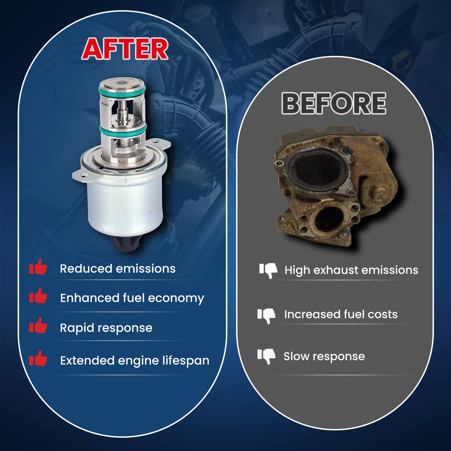 MOCA EGV1031 EGR Valve Fit for 2005-2010 Ford E-350 E-450 Super Duty 6.0L & 2005-2007 Ford F-250 F-350 F-450 F-550 Super Duty 6.0L