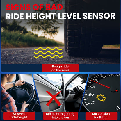 MOCA V10-72-1451 Front Left or Right Ride Leveling Height Sensor Fit for 2004-2009 Audi S4 4.2L & 2005-2009 Audi A4 2.0L & 2005-2009 Audi A4 Quattro 2.0L