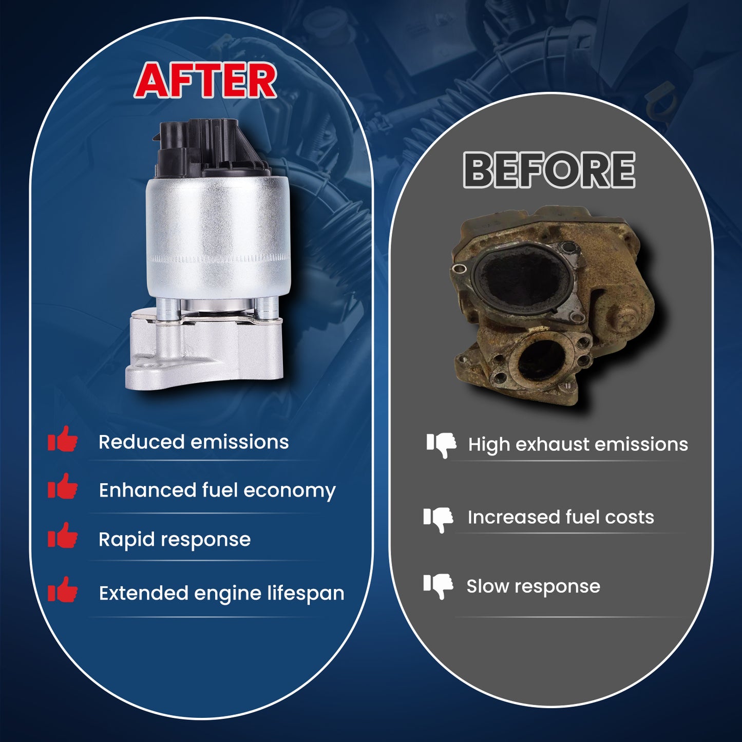 MOCA EGV466 EGR Valve Fit for 1996-2001 Buick Regal 3.8L & 1995-2001 Pontiac Bonneville 3.8L & 1997-2001 Pontiac Grand Prix 3.8L