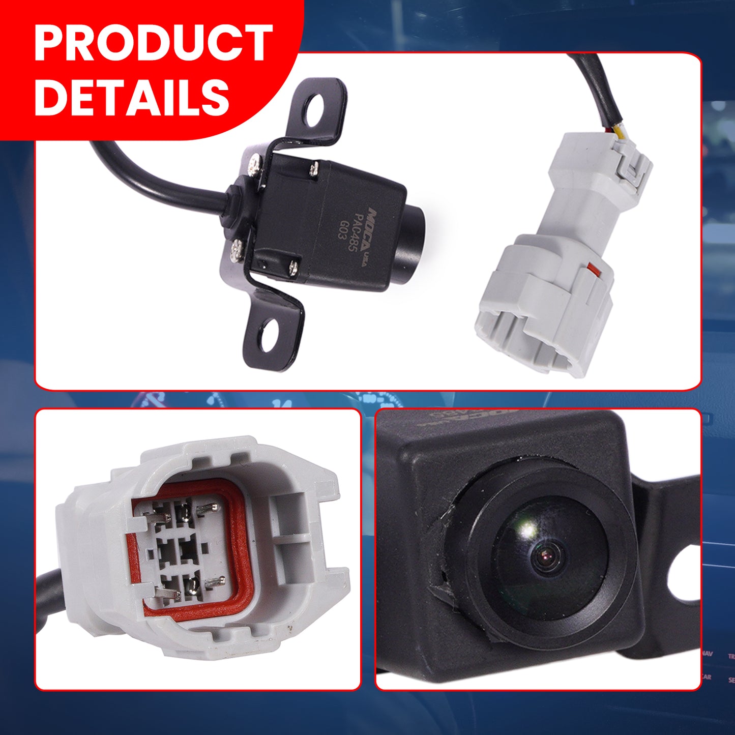 MOCA 590-485 Rear Park Assist Camera Fit for 2012-2017 Hyundai Veloster 1.6L