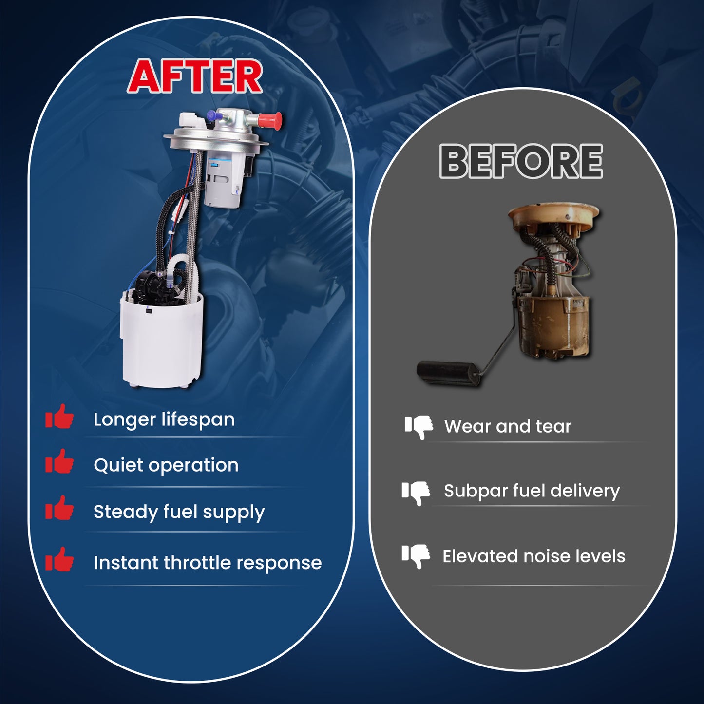 MOCA E4123M Fuel Pump Module Assembly for 2014-2018 Chevrolet Silverado 1500 & GMC Sierra 1500 4.3L 5.3L 6.2L