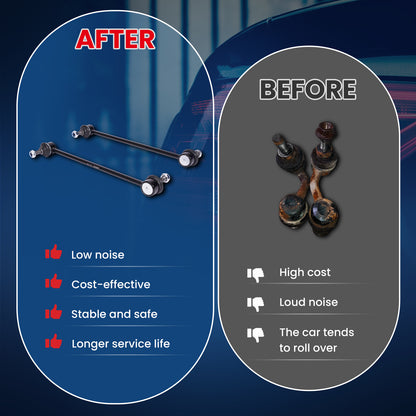 MOCA 2Pcs Front Sway Bar Link Kit Fit for 1997-2001 BMW 740i L4 4.4L & 2012-2015 Mazda 5 L4 2.5L