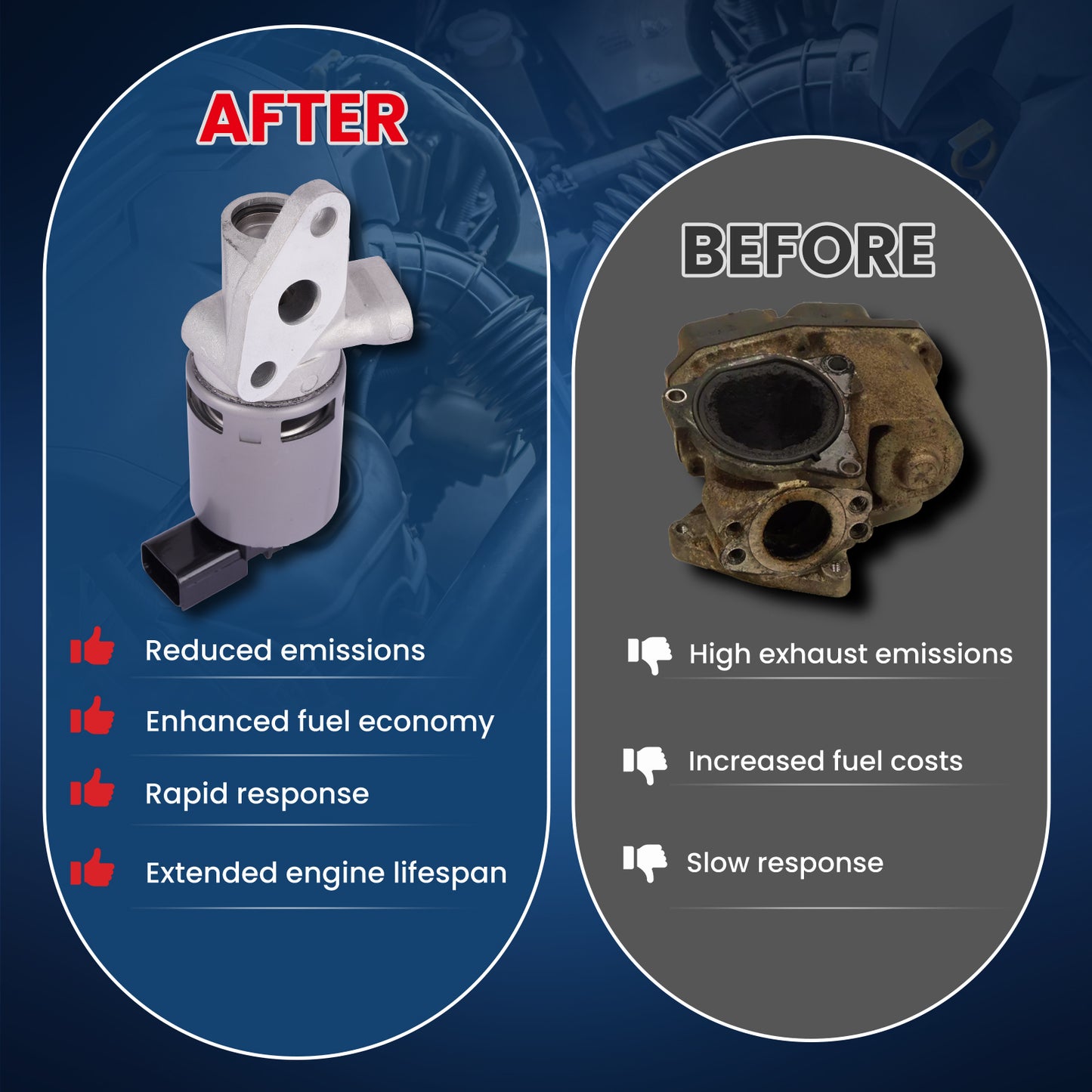 MOCA EGV1149 EGR Valve Fit for 2008-2010 Chrysler Town & Country 3.3L 3.8L & 2007-2011 Jeep Wrangler 3.8L & 2009-2010 Volkswagen Routan 3.8L