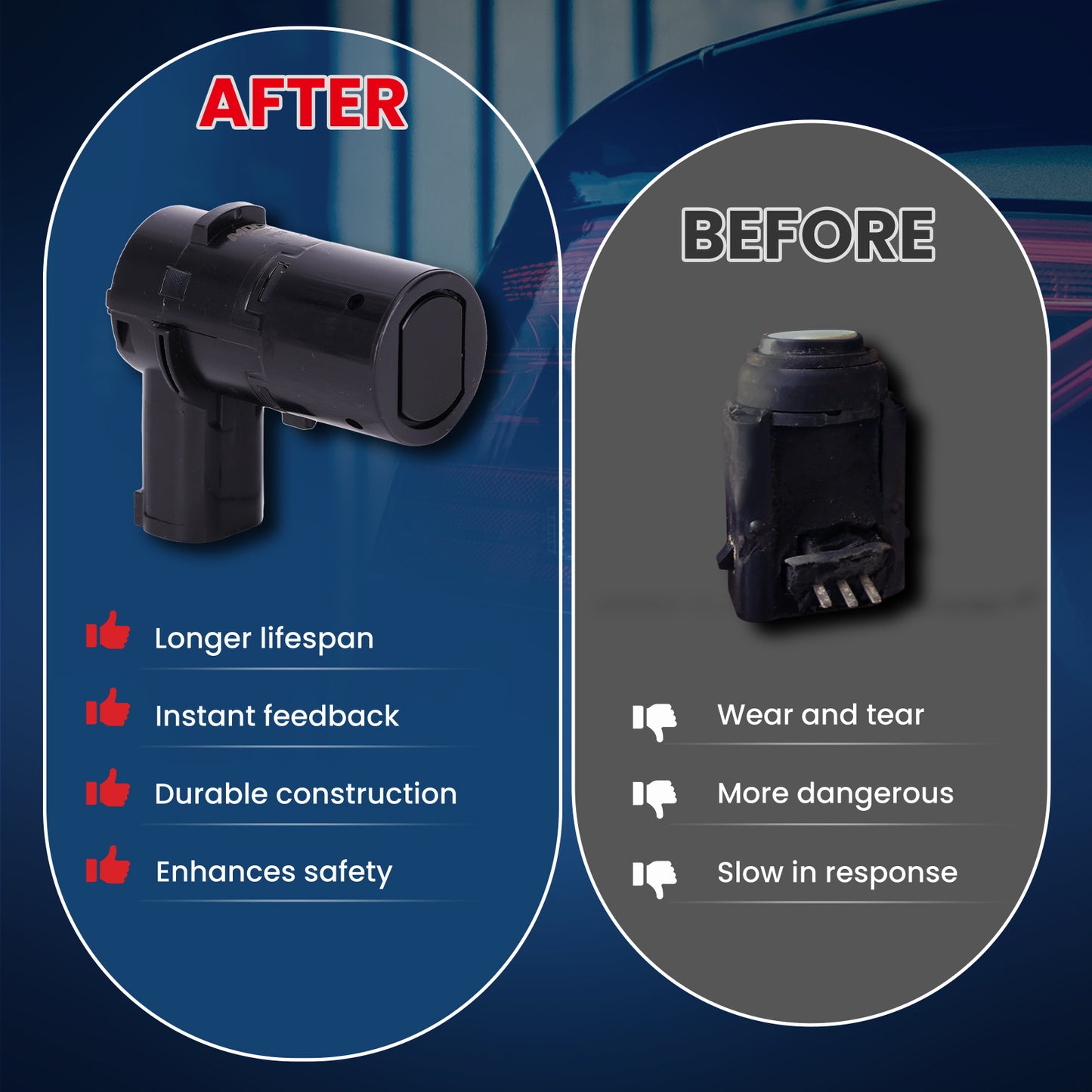 MOCA Parking Aid Sensor Fit for 2007-2014 Ford E-150 E-250 & 2001-2012 Ford Escape & 2002-2010 Mercury Mountaineer