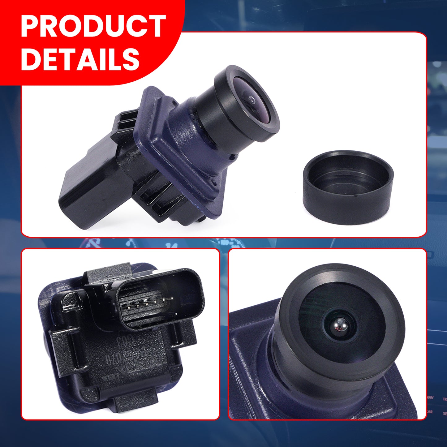 Cámara de asistencia para estacionamiento trasero MOCA 592-079 compatible con Ford F-150 2012-2014 de 3,5 L, 3,7 L, 5,0 L y 6,2 L y Lincoln Mark LT 2012-2014 de 5,0 L