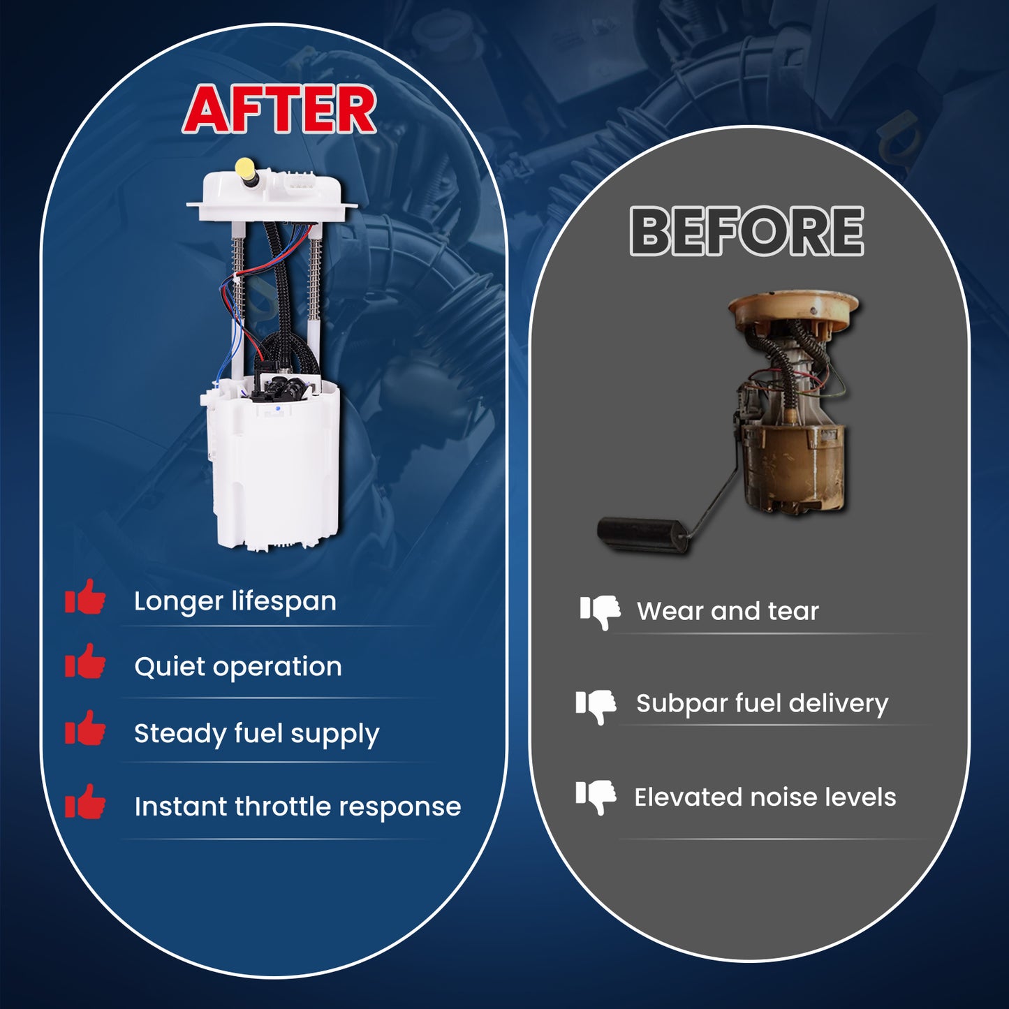 MOCA E7219M Fuel Pump Module Assembly for 2007-2011 Dodge Nitro 3.7L 4.0L & 2008-2012 Jeep Liberty 3.7L