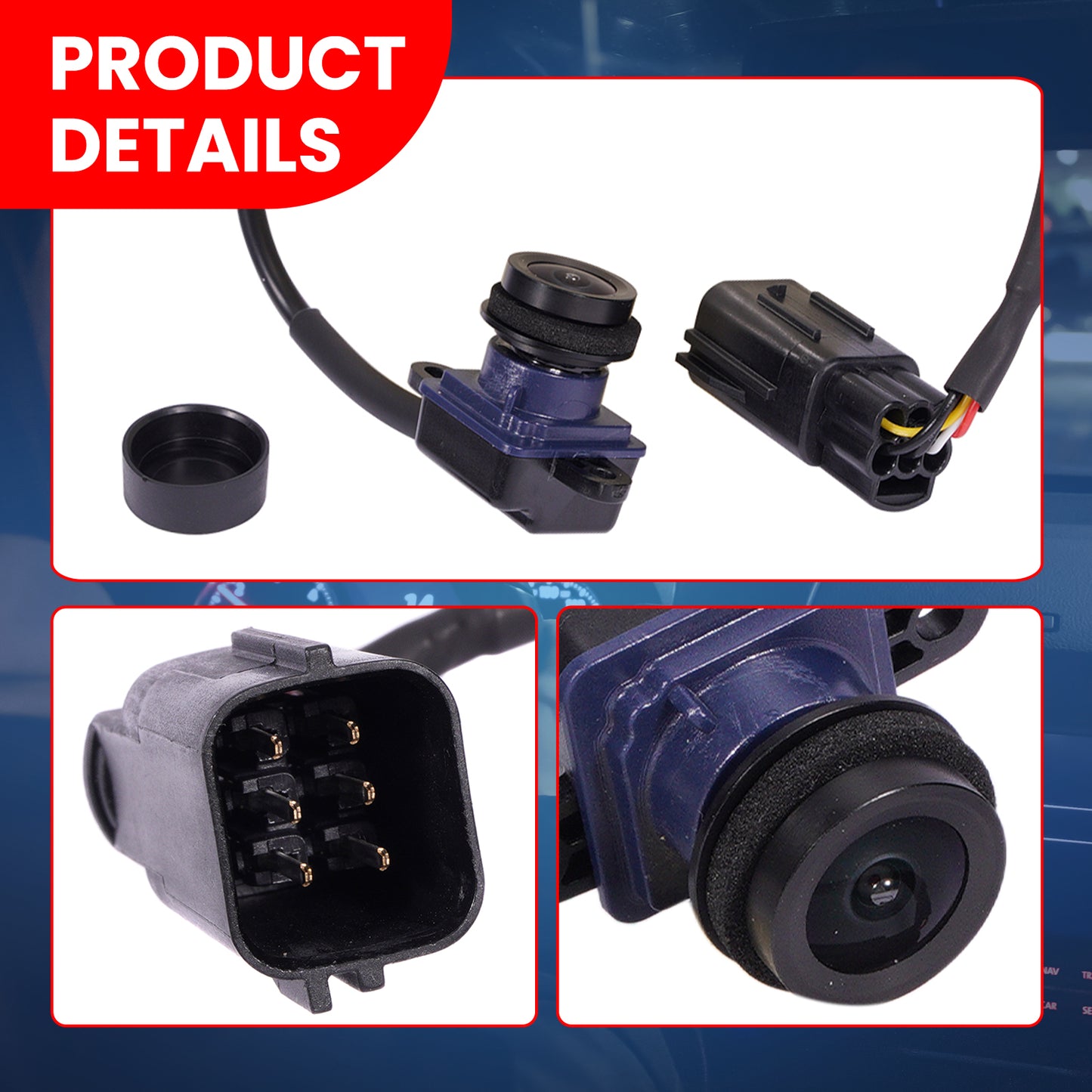 MOCA 590-407 Rear Park Assist Camera Fit for 2012-2013 Dodge Durango 3.6L 5.7L & 2012-2013 Jeep Grand Cherokee 3.6L 5.7L 6.4L & 2013 Jeep Grand Cherokee --