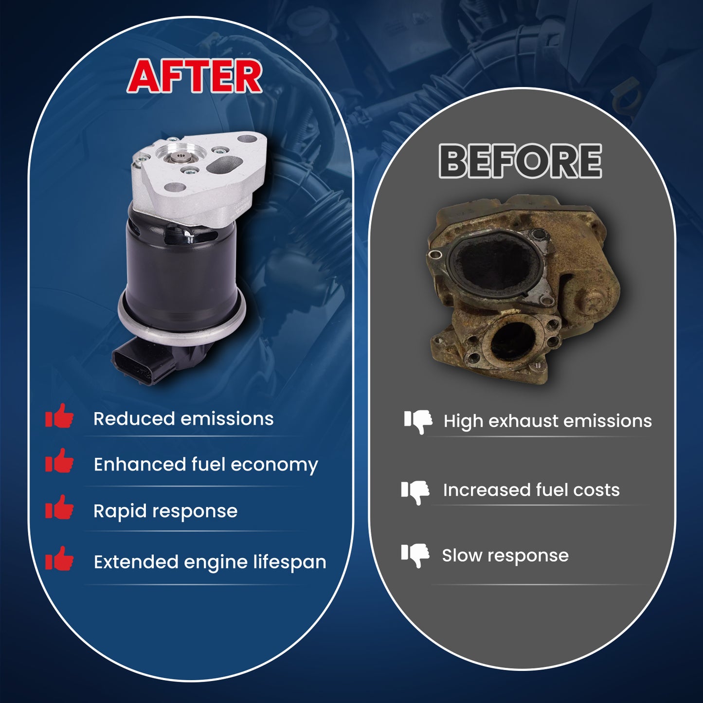 MOCA EGV1233 EGR Valve Fit for 2012-2015 Honda Civic 1.5L & 2014-2020 Honda Fit 1.5L