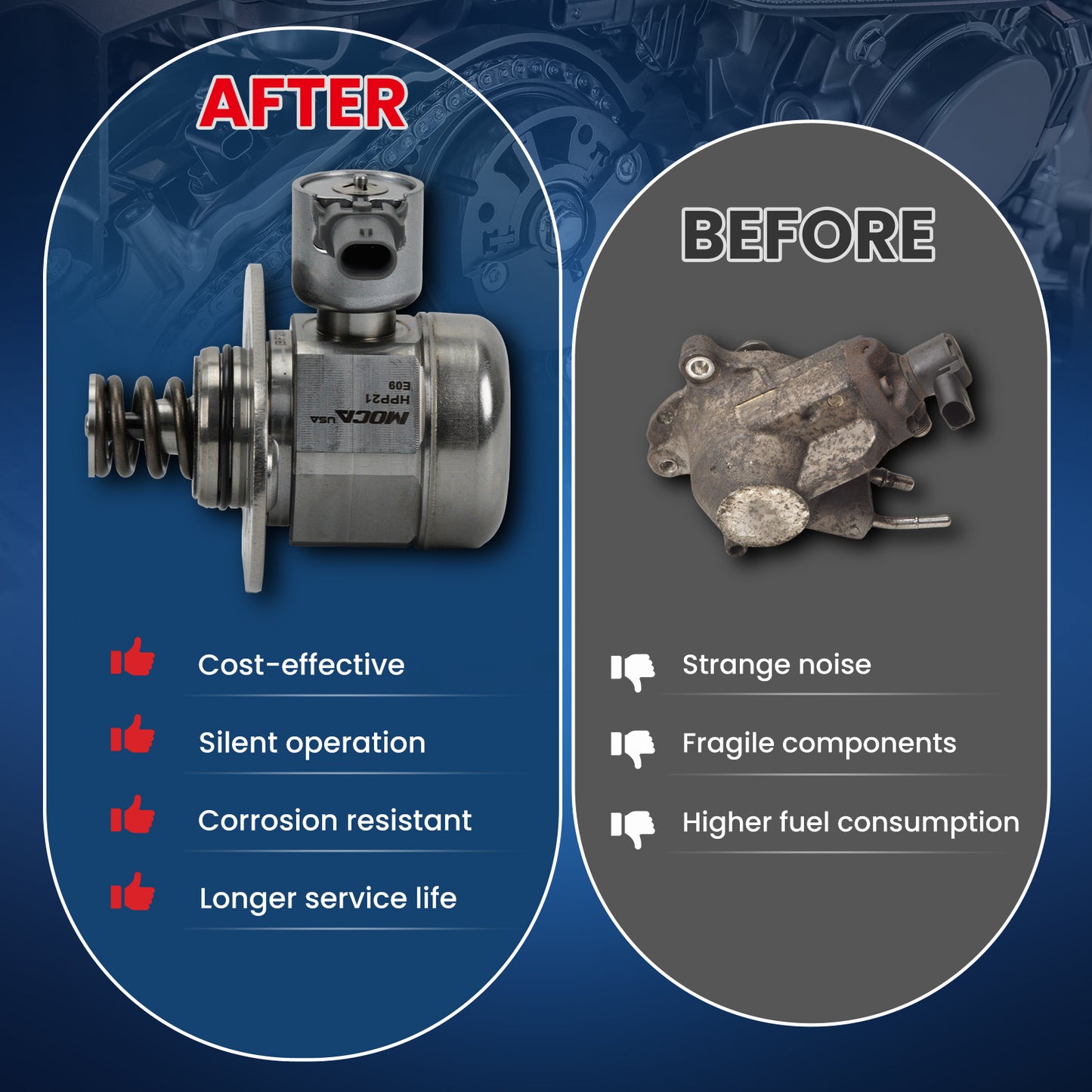 MOCA High Pressure Fuel Pump Fit for 2014-2016 BMW 228i 2.0L & 2015-2018 BMW 320i 2.0L & 2015-2017 BMW X3 2.0L & 2016-2018 BMW X5 2.0L