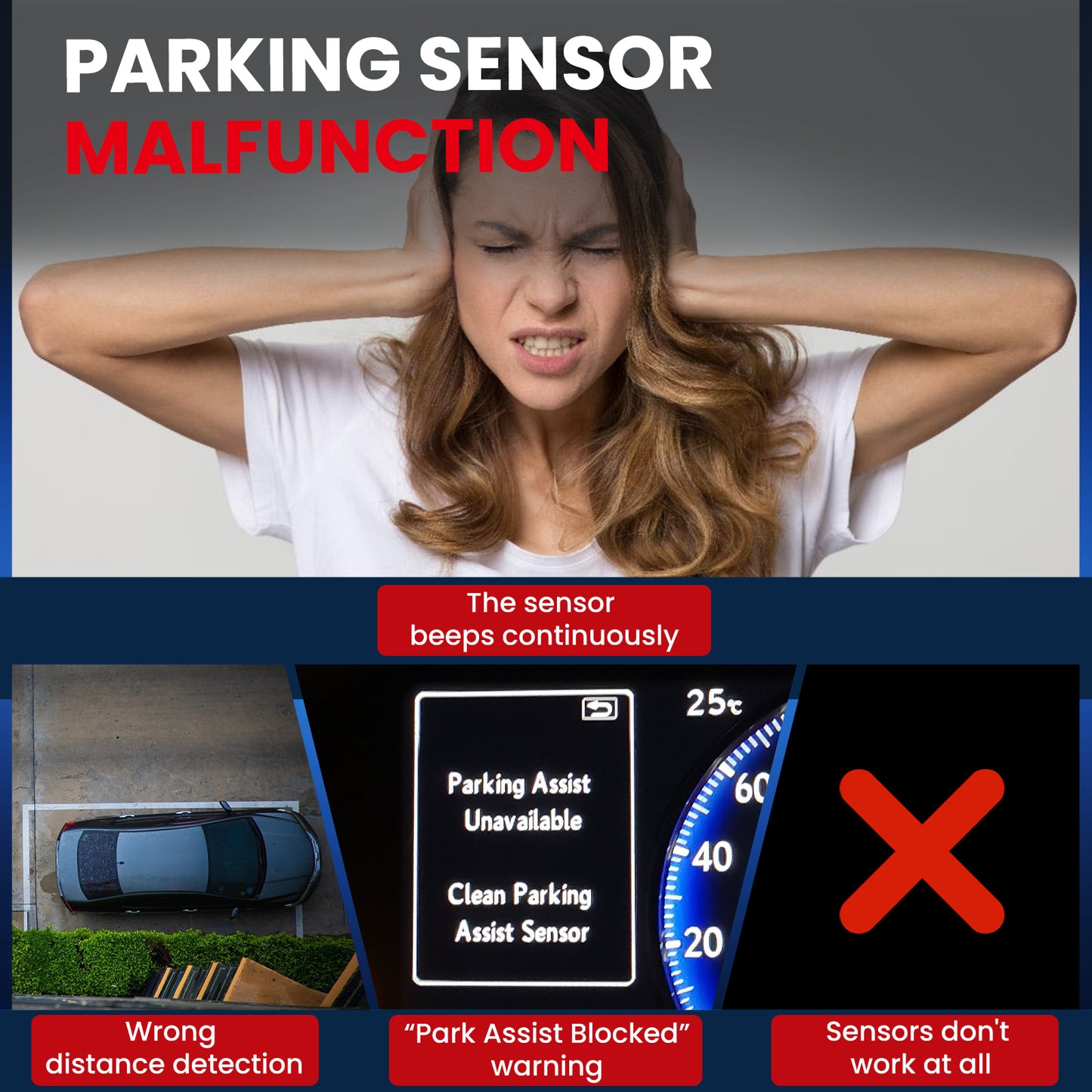 MOCA Parking Aid Sensor Fit for 2018-2023 Dodge Durango & 2014-2018 Jeep Cherokee & 2021-2023 Jeep Grand Cherokee