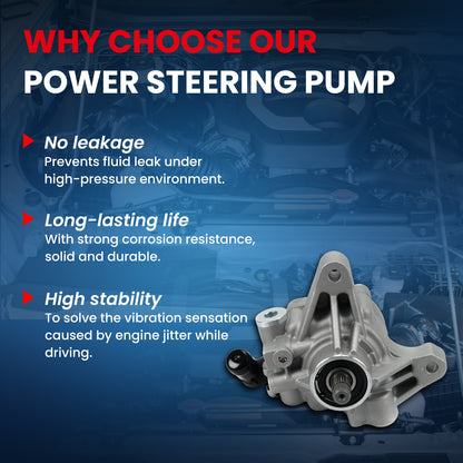 MOCA Power Steering Pump Fit for 2002-2006 Acura RSX 2.0L & 2005-2011 Honda CR-V 2.4L & 2007-2012 Acura RDX 2.3L