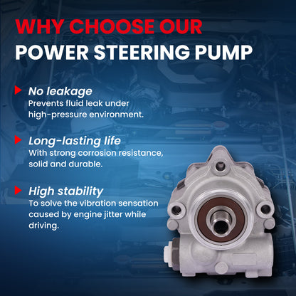MOCA Power Steering Pump Fit for 2002-2008 Dodge Ram 1500 3.7L 4.7L 5.7L