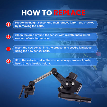 MOCA 97034302103 Front Left Ride Leveling Height Sensor Fit for 2010-2016 Porsche Panamera