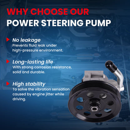 MOCA Power Steering Pump Fit for 2011-2016 F-250 F-350 Super Duty 6.2L