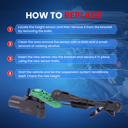 MOCA V10-72-0056 Rear Left Ride Leveling Height Sensor Fit for 2015-2024 Porsche Macan & 2011-2018 Audi A8 Quattro & 2012-2018 Audi A6 A7 Quattro