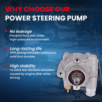 MOCA Power Steering Pump Fit for 2001-2004 Ford Escape 3.0L & 2001-2004 Mazda Tribute