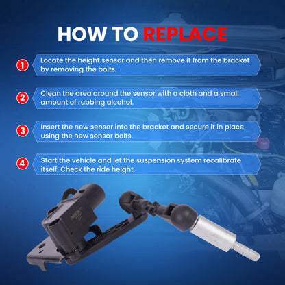 MOCA V10-72-0154 Front Left Ride Height Level Sensor Fit for 2012-2018 Audi A6 2.0L & 2012-2018 Audi A6 A7 Quattro 3.0L