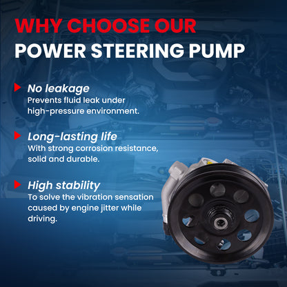 MOCA Power Steering Pump Fit for 2011-2014 Ford Expedition 5.4L & Lincoln Navigator 5.4L