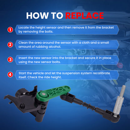 MOCA V10-72-0058 Front Right Ride Leveling Height Sensor Fit for 2011-2018 Audi A8 Quattro & 2012-2018 Audi A7 Quattro & 2012-2018 Audi A6