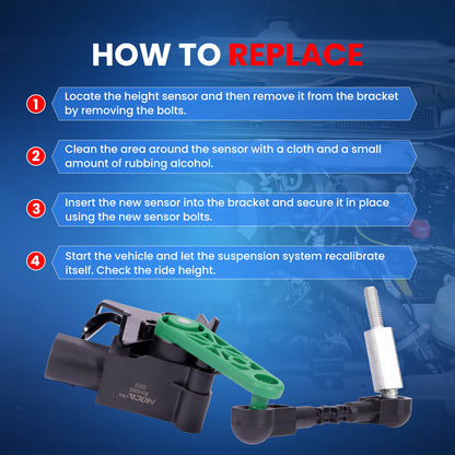 MOCA V10-72-0057 Front Left Ride Leveling Height Sensor Fit for 2011-2018 Audi A8 Quattro & 2012-2018 Audi A7 Quattro & 2012-2018 Audi A6